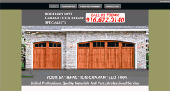 Desktop Screenshot of garagedoorrepairrocklinca.com