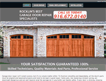 Tablet Screenshot of garagedoorrepairrocklinca.com